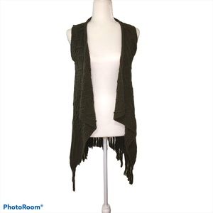 Soma knit vest size small fringe boho hippie